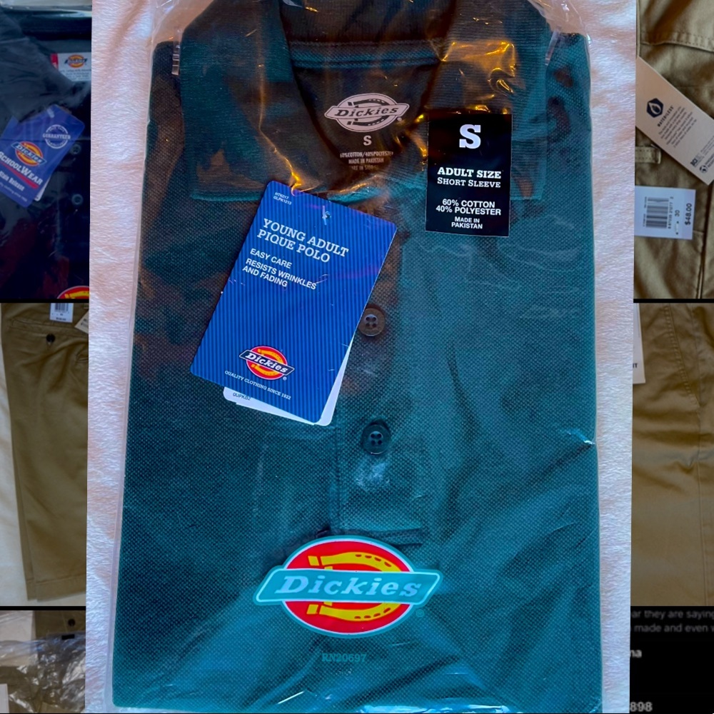 GREEN DICKIES UNIFORM OR CASUAL WEAR POLO SHIRT SIZE SMALL